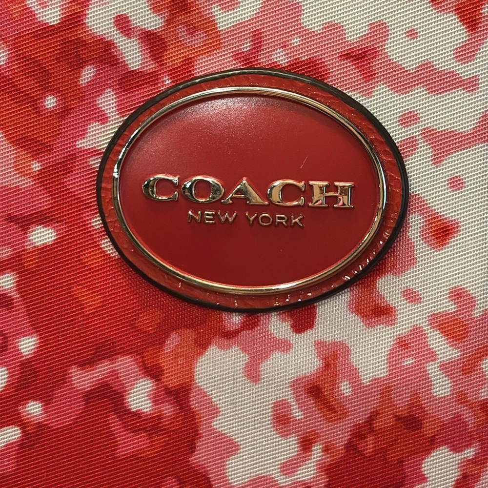 COACH NYLON GETAWAY FLORAL FILE CROSSBODY BAG EUC COA - Picture 4 of 7